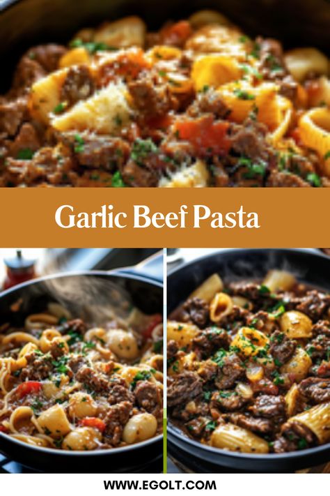 Dive into the world of flavor with this easy garlic beef pasta recipe! This dish features tender beef and perfectly cooked pasta enveloped in a rich, creamy garlic sauce. Ideal for busy weeknights or special gatherings, this savory beef pasta is not only quick to prepare but also uses simple ingredients that you likely have on hand. Garlic Beef Pasta, Pasta Diablo Recipe, Beef Pasta Recipes, Garlic Beef, Creamy Garlic Sauce, Cooked Pasta, Beef Pasta, Tender Beef, Creamy Garlic