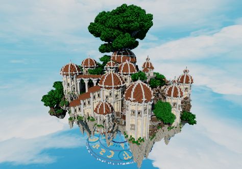 (minecraft) (miyazaki) Minecraft Castle Blueprints, Minecraft Wither, Minecraft Castle Designs, Castle Minecraft, Minecraft Mini Figures, Sky Castle, Minecraft Steve, Jesus Statue, Minecraft Castle