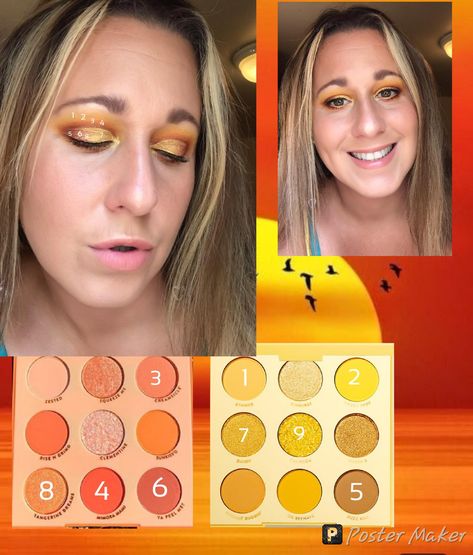 Uh Huh Honey, Colourpop Eyeshadow Palette, Makeup Pictorial, Colourpop Eyeshadow, Uh Huh, Orange You Glad, Color By Numbers, Eyeshadow Palettes, Poster Maker