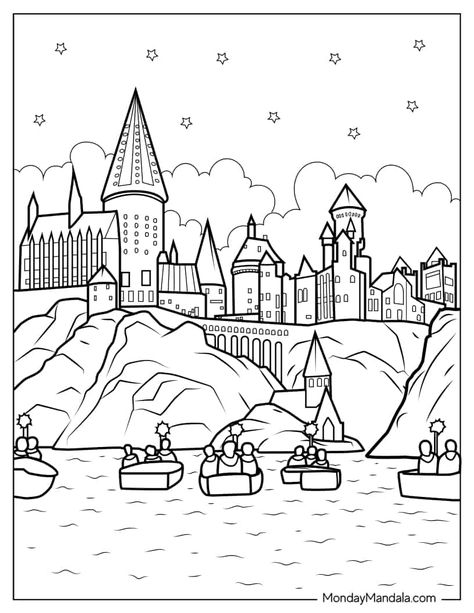 44 Harry Potter Coloring Pages (Free PDF Printables) Free Printable Harry Potter Coloring Pages, Colouring Pages Harry Potter, Hogwarts Coloring Pages, Harry Potter Coloring Sheets, Harry Potter Coloring Pages For Adults, Harry Potter Coloring Pages Printables, Harry Potter Colouring Pages, Hogwarts Outline, Coloring Pages Harry Potter