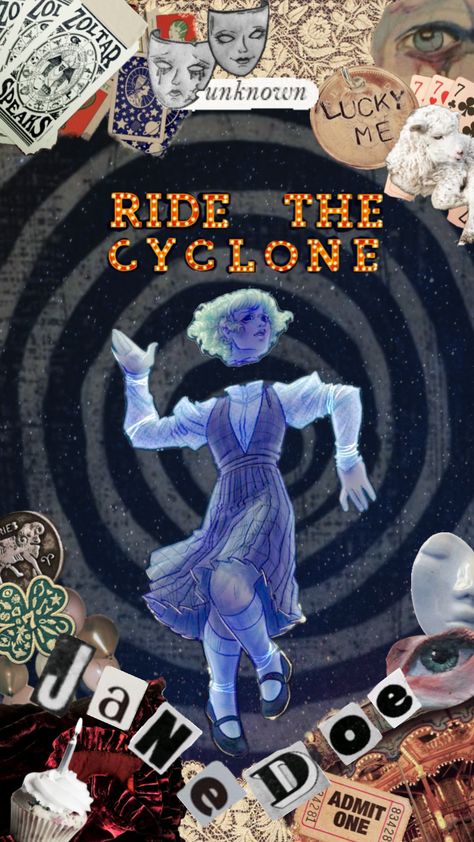 Ride the Cycline-Jane Doe Ride The Cyclone Wallpaper, Jane Doe Fanart, Jane Doe Ride The Cyclone, Cyclone Art, Ride The Cyclone, Jane Doe, Theatre Kid, My Ride, 7 And 7