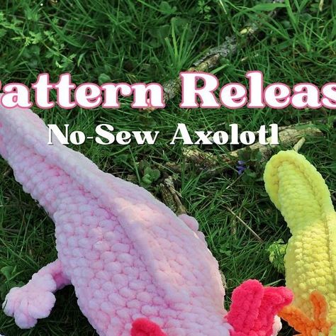 Sylvia🌻🏳️‍🌈 on Instagram: "PATTERN RELEASE & Tester Appreciation! 💕  My Axolotl pattern is finally releasing! 🥹 I’ve been so excited to get this pattern out. I’m so proud of it and I haven’t stopped making Axolotls since I wrote it.. thank you to all of my wonderful testers for helping to make this pattern perfect! I couldn’t have made it so readable without them. Pease go check out their pages! See the last slide for their adorable axolotls 💕  The pattern is available NOW on Etsy and Ribblr! You can find the link in my bio! If you make an Axolotl using this pattern, I’d LOVE to see! 🥹 feel free to tag me 🫶   ♡  (tags): #crochet #crochetplushie #crochetstuffedanimal #plushie #amigurumi #crochetsmallbusiness #smallbusiness #knit #knitting #knitter #crochetplush #explore #fyp #foryou Crocheted Axolotl Pattern Free, No Sew Axolotl Crochet Pattern Free, Axolotl Crochet Pattern Free, Axolotl Pattern, Chunky Yarn Crochet, Plushie Amigurumi, Instagram Pattern, Crochet Amigurumi Free Patterns, Crochet Amigurumi Free