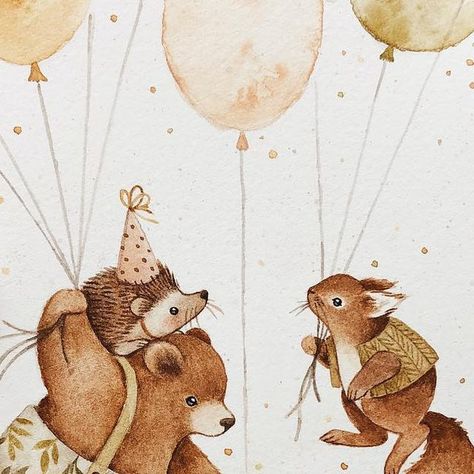 Nina Stajner, Puppy Illustration, Full Of Energy, National Holiday, Taking Advantage, National Holidays, The Seaside, Dreamy Art, Woodland Creatures