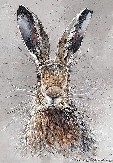 Bunny Paintings, Hare Drawing, Hare Watercolour, Leaf Print Art, Pet Drawings, Giraffe Watercolor, Rustic Artwork, Hare Painting, Alice In Wonderland Vintage