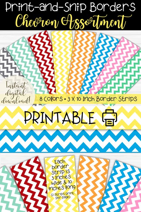 Bulletin Board Borders Printable Free, Daycare Posters, Bulletin Board Borders Printable, Classroom Shelves, Bulletin Borders, Classroom Window, Chevron Borders, Classroom Doors, Bulletin Board Borders