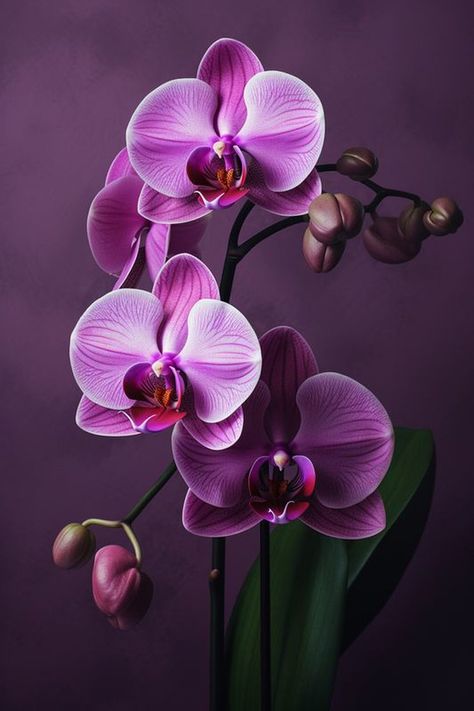 Wallpapers Flowers, Orchid Photography, Orchid Tattoo, Clay Wall Art, Orchid Purple, Floral Drawing, Orchid Care, Purple Orchids, Beautiful Orchids