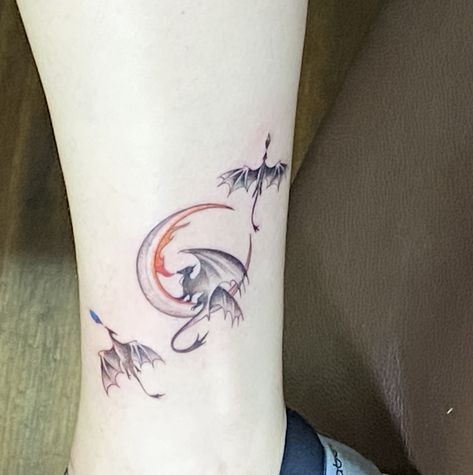 Three dragon tattoo with moon Moon And Dragon Tattoo, Dragon And Stars Tattoo, Moon With Dragon Tattoo, Moon Dragon Tattoo, Dragon And Moon Tattoo, Dragon Moon Tattoo, Small Dragon Tattoos, Moon Tattoo, Dragon Tattoo