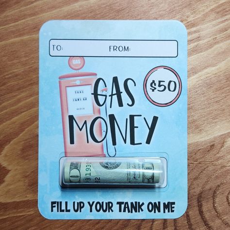 Gas Money Holder, Gas Money Gift, Gas Money Gift Ideas, Gas Card Gift Ideas, Gift Card Gift Ideas, Gas Gift Card, Appreciation Gifts Diy, Cash Gift Card, Gas Money