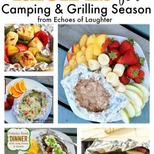 Grilled Stuffed Portobello Mushrooms - Echoes of Laughter Foil Pack Recipes, Foil Packet Recipes, Recipes For Camping, Salad Taco, Cookout Recipes, Camp Recipes, Mexican Salad, Foil Pack Dinners, Camping Bedarf