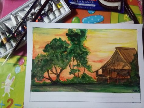 maries water colour using a chinese brush painted on a oslo paper Oslo Paper, Bahay Kubo, Chinese Brush Painting, Chinese Brush, Water Colour, Water, Art