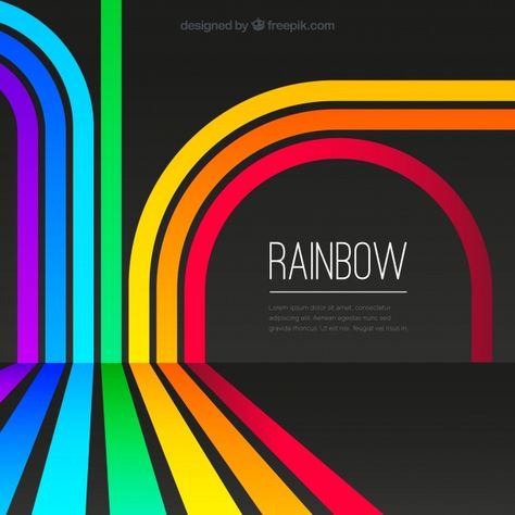 Rainbow Graphic Design, Rainbow Website, Background Abstract Design, Mises En Page Design Graphique, Rainbow Graphic, Arc Design, Paper City, Rainbow Logo, Shape Posters