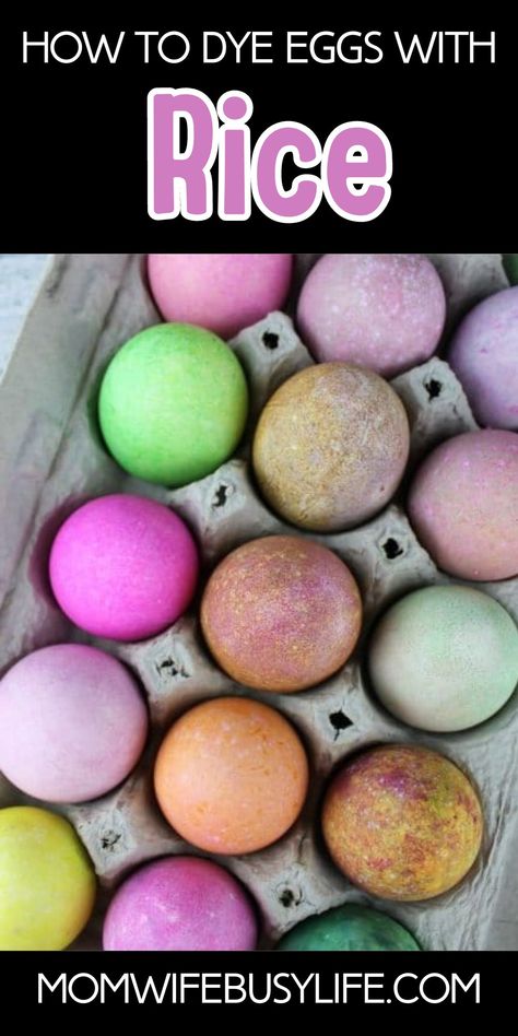 Get ready for Easter with the fun and mess-free Rice Method for dyeing eggs! 🐣🌈 This simple technique involves placing rice and food coloring in a bag, then rolling your hard-boiled eggs inside to create stunning, speckled designs. It's a fantastic way to add a unique twist to your Easter egg decorating tradition. Plus, it's perfect for kids and adults alike! Say goodbye to messy spills and hello to vibrant, one-of-a-kind eggs. Eggs With Rice, Dyeing Eggs, Dye Eggs, Dye Easter Eggs, Easter Snacks, Egg Dye, Colored Rice, Easter Food, Easter Egg Dye