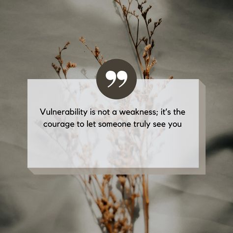 🌱 Vulnerability is not weakness, it's courage. 🌱 Allowing someone to truly see you—the real, raw, and unfiltered you—takes immense strength. It’s in those moments of openness that we find the deepest connections, healing, and growth. 🌿💫 Let’s embrace the power of vulnerability and build relationships rooted in trust and authenticity. 🤝💖 #VulnerabilityIsStrength #AuthenticConnection #EmotionallyFocusedTherapy #HealingTogether #EFTIndia #MentalHealthMatters #EmotionalSecurity Power Of Vulnerability, Emotionally Focused Therapy, The Power Of Vulnerability, Build Relationships, Mental Health Matters, See You, Healing, In This Moment, Let It Be