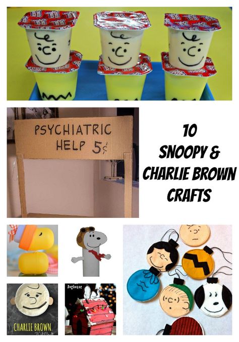 10 Snoopy and Charlie Brown crafts for kids for fans of Snoopy and Charlie Brown: The Peanuts Movie Charlie Brown Christmas Crafts For Kids, Snoopy Crafts For Kids, Charlie Brown Christmas Crafts, Charlie Brown Crafts, Peanuts Crafts, Snoopy Bday, Snoopy Crafts, Peanuts Ornaments, Charlie Brown Christmas Decorations