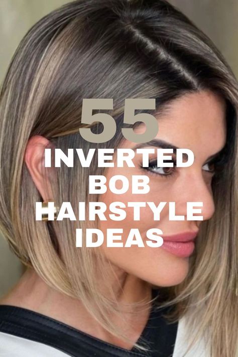 A sleek, angled inverted bob with blonde highlights, styled for a modern and sophisticated look. Inverted Bob With Highlights, Bob With Highlights, Inverted Bob Hairstyles, Classic Bob, Subtle Highlights, Inverted Bob, Bob Hairstyle, Bob Cut, Bob Hairstyles