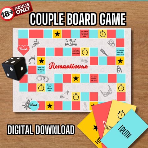 Couple Game Board Card Games Dirty Adult Game Cards Date - Etsy Drunk Jenga, Drinking Card Games, Taboo Game, Date Night Games, Crushing On Someone, Printable Board Games, Conversation Cards, Romantic Date Ideas, Unique Anniversary Gifts