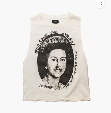 Cyanotype Clothing, Punk Tshirt, Vintage Rock Tees, God Save The Queen, Virtual Wardrobe, Never Mind, Vintage Tank, New Tank, Vintage Rock