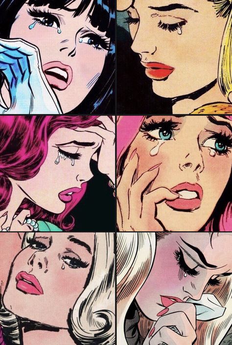 Roy Lichtenstein Makeup, Pop Art 2023, Vintage Comic Art Style, Retro Women Art, Vintage Pop Art Aesthetic, Pop Art Aesthetic Wallpaper, Vintage Comic Aesthetic, 50s Pop Art, Pop Art Comic Retro