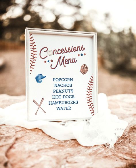 Baseball Baby Shower Sign Concession Stand Menu Baby - Etsy Baseball Baby Shower Favors, Concession Stand Menu, Birthday Party Menu, Baby Shower Menu, Sports Baby Shower, Sports Birthday Party, Baseball Birthday Party, Sports Baby, Baby Shower Sign