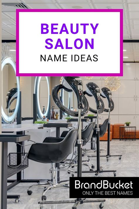 This curated and catchy list of beauty salon business name ideas will give you the inspiration you need to get started with your own beauty salon business. Find 50+ catchy brand names for beauty salons that will help you give your customers the pampering they deserve. Check out the name ideas now! beauty business names ideas, beauty salon names, beauty salon names ideas, beauty salon names unique, beauty salon names ideas business hair, salon names, salon names ideas, salon names ideas business Salon Suite Names, Salon Names Ideas Creative, Beauty Parlour Names Ideas, Cute Salon Names, Hair Salon Names Ideas Unique, Beauty Salon Names Ideas Logo, Beauty Salon Names Ideas Unique, Salon Names Ideas Business, Unique Beauty Salon Names