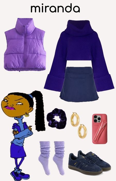 as told by ginger miranda halloween costume Outfit | ShopLook Ginger Outfits, Told By Ginger, Wolf Halloween Costume, Cinderella Halloween Costume, As Told By Ginger, Purple Scrunchie, Angel Halloween Costumes, Girl Halloween Costumes, Fairy Halloween Costumes