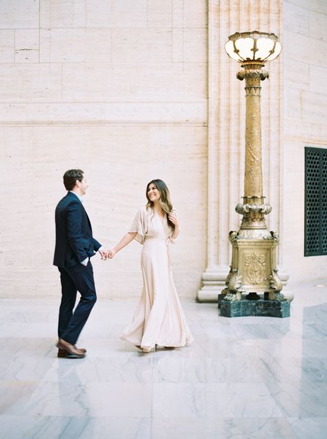 Union Station Engagement Photos, Union Station Chicago, Chicago Union Station, Indoor Engagement Photos, Funny Engagement Photos, River Photos, Chicago Engagement Photos, Chicago Engagement, Chicago Photos