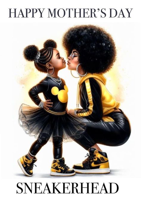 Happy Mothers Day Daughter, Happy Mothers Day Images, Mothers Day Images, Happy Mother Day Quotes, Black Quotes, Black Artwork, Black Cartoon, Black Love Art, Black Art Pictures