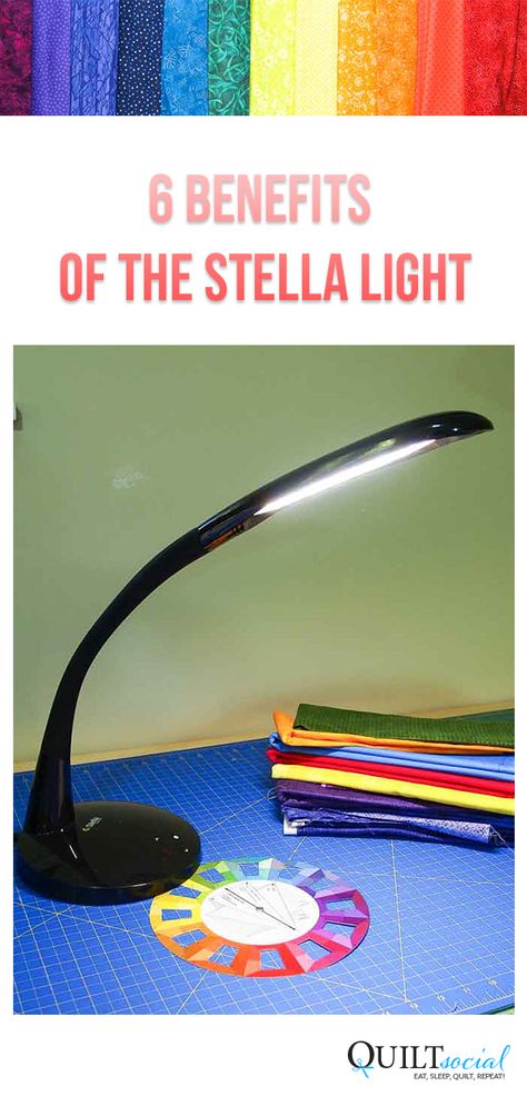 In your home studio or sewing room change the light bulbs out to white light rather than warm light. The white light will give a much better assimilation of natural light. Try to be near a window when making your fabric choices which I know is not always an option. Quilting Notions, Quilting Tools, Quilting Studio, Table Light, Craft Studio, Sewing Table, Buy Fabric, Quilting Tips, Sewing Tools