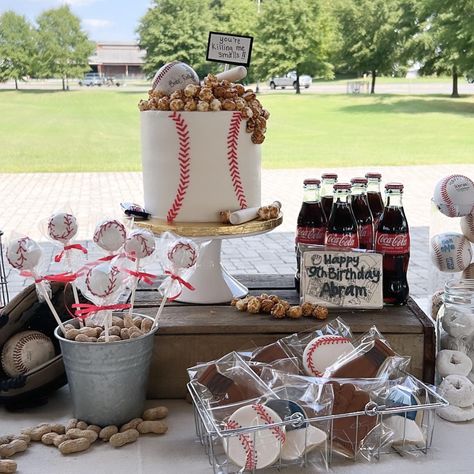 Baseball Theme Birthday Party Favors, Baseball Birthday Party Table, 50th Birthday Baseball Theme, Baseball 10th Birthday Party, Baseball Theme Birthday Party For Men, Backyard Baseball Party, Baseball Party Favor Ideas, Baseball Birthday Favors, End Of The Year Baseball Party