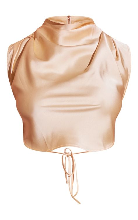 Say hello to this season's weekend must-have with this plus butter cream satin tie-side high neck cowl crop top. This crop top features a butter cream satin material that adds all the glam vibes to your look whilst its tie-side fastening and high cowl neckline gives you that seriously chic look. What's not to love about this plus crop top? It is the ultimate styling piece for any weekend plans. Simply add the matching skirt, clear heels and a gold metallic mini bag for a dreamy look that is sure to impress. Length approx 42cm/16.5inch (Based on a sample size UK 16) Model wears size UK 16/ EU 44/ AUS 16/ US 12Model Height - 5ft 6inchp]:!mb-0inch>Category: Co-ordsProduct type: Crop TopColour: Butter CreamNeckline: CowlSleeves: SleevelessOccasion: Evening Satin Tops, Satin Shirts, Clear Strap Heels, Satin Set, Cowl Neck Top, Clear Heels, Co Ords, Satin Top, Satin Material