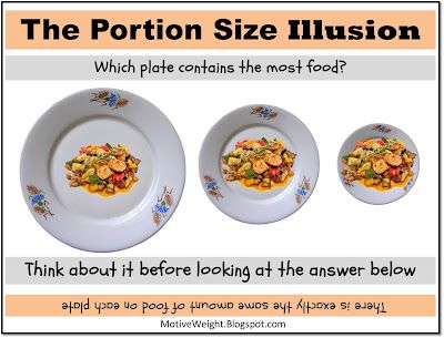 Clients often tell me they prefer to just eat less on a normal plate. However, using the small plate makes it look far more satisfying! This is a great help when we are not used to seeing small serves. Helps with those mind games after weight loss surgery. Portion Distortion, Food Cost, Portion Sizes, Diet Motivation, How To Eat Less, Diet Tips, Food For Thought, Healthy Choices, Get Healthy