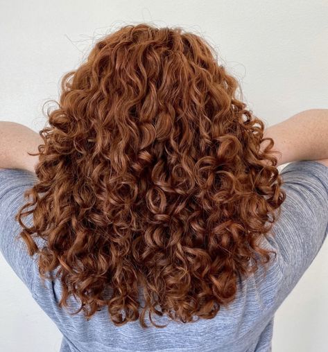 How luscious are the curls on this red head? Amen y’all. 💇🏼‍♀️👏🏼 💜 #devacurlpro #devacurl #devacut #curlycut #curlygirlmethod #curlygirl #madisonwi #beinspired Copper Red On Curly Hair, Light Auburn Hair Curly, Cinnamon Brown Hair Color Curly, Honey Copper Hair Curly, Curly Cinnamon Hair, Auburn Hair Color Curly, Copper Curly Hair Natural Curls, Curly Red Hair Naturally, Natural Curly Red Hair