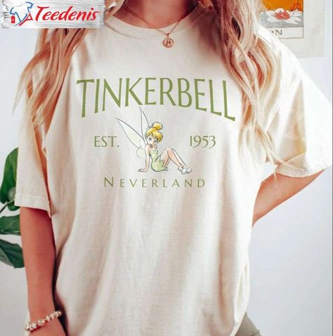 Tinkerbell 1953, Disney Gifts For Adults, Tinkerbell Shirt, Short Sleeve Sweatshirt, Disney Gift, Disney T, Sweatshirt Short Sleeve, Disney Shirt, Tinker Bell