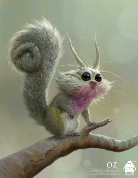 Sprite Creature | Share Maus Illustration, Oz The Great And Powerful, Concept Art World, A Squirrel, Sharp Teeth, Cute Monsters, Creature Concept Art, Mystical Creatures, Arte Fantasy