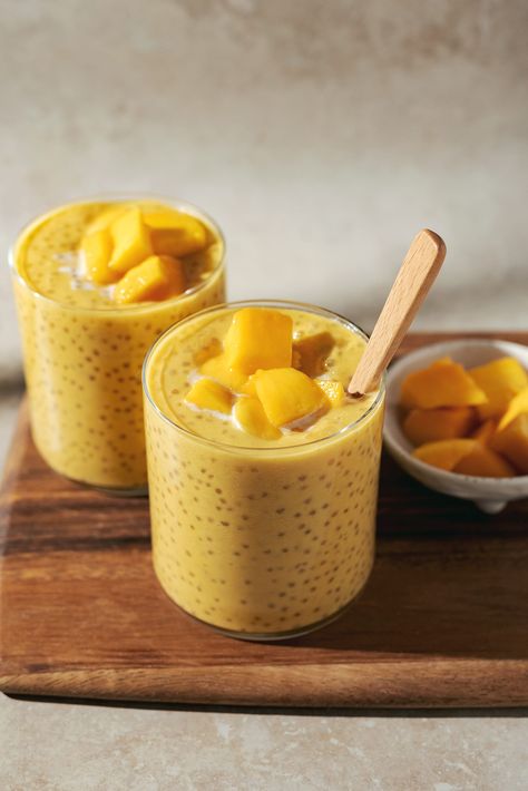 Mango sago is a refreshing Cantonese dessert made with fresh mangoes, coconut milk, and tapioca pearls. It’s easy to make and the perfect light and fruity dessert! #mangosago #sago #mango | teakandthyme.com Mango Sago Recipe, Tapioca Dessert, Sago Pearls, Sago Recipes, Mango Desserts, Mango Sago, New Year's Desserts, Tapioca Pudding, Mango Pudding