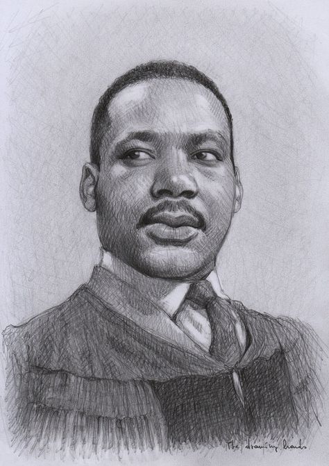 Martin Luther King Jr. Mlk Drawing, Sketch Prompts, Jr Pencil, Luther King Quotes, Martin Luther King Quotes, King Drawing, Pencils Drawings, Sketch Study, Charcoal Water