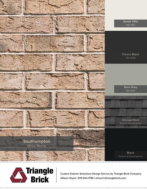 Blog | Triangle Brick Company Exterior Paint With Brown Brick, Brown Brick House With Black Trim, Exterior Color Schemes With Brick, Salmon Brick House Exterior, Light Colored Brick Exterior, Pink Brick Exterior Color Schemes, Brick And Siding House, Peach Brick House Exterior, Beige Brick Exterior Color Schemes