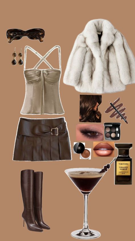 espresso martini aesthetic brown and gold old money outifit inspo Martini Outfit, Espresso Martini, Outfit Combinations, Fall Looks, Martini, Espresso, Cute Outfits, Clothes