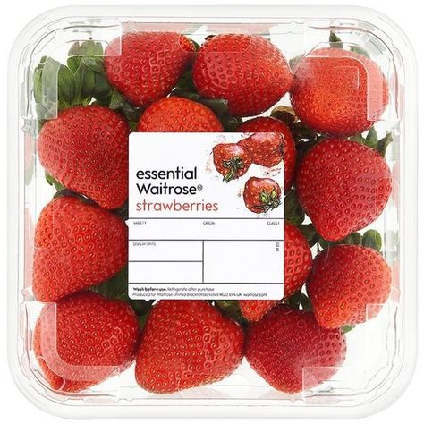 Strawberries essential Waitrose 400g ($3.74) ❤ liked on Polyvore featuring food, fillers, food and drink, food & drink, comida, backgrounds and magazine Fresh Packaging, Niche Png, Groceries List, Fruit Container, Dessert Wine, Container Ideas, Niche Memes, Wine Pairings, Grocery Foods