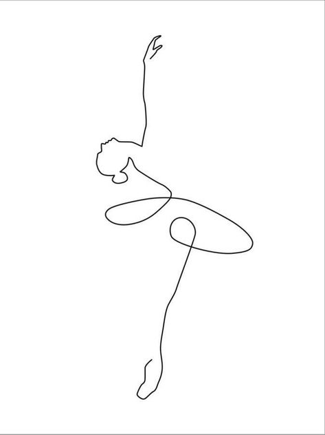 Ballet Tattoos, Abstract Ballerina, Ballerina Drawing, Dancing Drawings, Siluete Umane, Abstract Face Art, Continuous Line Drawing, Line Art Tattoos, Line Art Design