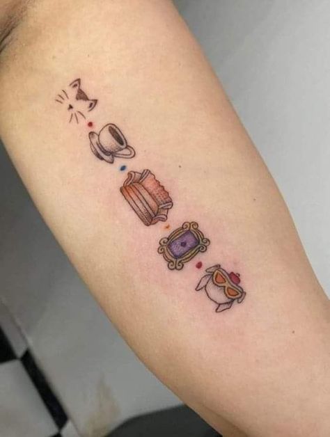 Tattoo Ideas Friends, Small Friendship Tattoos, Fineline Tattoo Ideas, Tattoo Frases, Pop Culture Tattoos, Friends Tattoo, Culture Tattoos, Minimalistic Tattoo, Octopus Tattoo Design