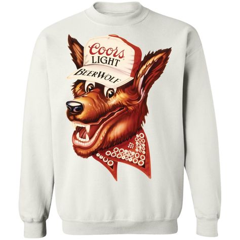 Coors Light Beer Wolf Sweatshirt Check more at https://referencehometheater.com/product/coors-light-beer-wolf-sweatshirt/ Coors Light, Light Beer, Theater, Beer