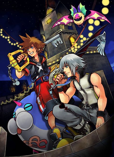 Dream Drop Distance, Kingdom Hearts Wallpaper, Riku Kingdom Hearts, Tetsuya Nomura, Kingdom Hearts Fanart, Sora Kingdom Hearts, Kingdom Hearts Art, Kingdom Heart, Heart Poster