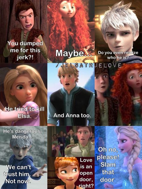 Disney Ships Crossover, Disney Funny Moments, Jelsa Fanart, The Big 4, Teen Memes, Funny Coincidences, Disney Ships, Disney Quotes Funny, Minion Jokes