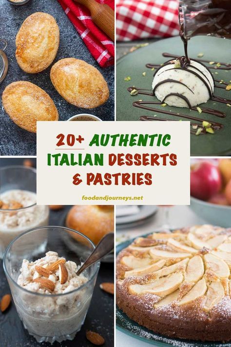 Take your pick from this list of authentic and easy Italian Desserts & Pastries!  Traditional treats from every region of Italy, you will surely find a favorite for every occasion! #italian #recipe #desserts #pastries Easy Italian Desserts, Dessert Cannoli, Pastries Easy, Authentic Italian Desserts, Italian Desserts Easy, Italian Desserts Traditional, Pastries Recipes, Italian Recipes Dessert, Italian Pastries