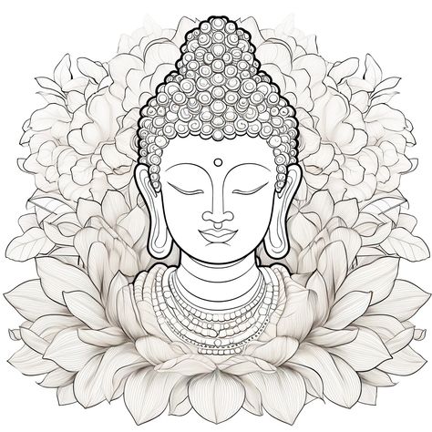 Buddha for coloring Buddha Outline Drawing, Buddha Outline, Buddha Stencil, Buda Tattoo, Khmer Art, Face Outline, Buddha Art Drawing, Baby Buddha, Relief Art