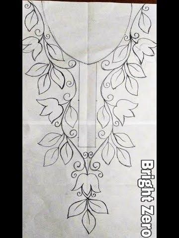 Yoke Embroidery Design, Butterfly Wall Art Diy, Neck Embroidery Designs, Embroidery Boutique, Simple Hand Embroidery Patterns, Fabric Painting On Clothes, Diy Embroidery Designs, Loom Knitting Patterns, Bead Embroidery Tutorial