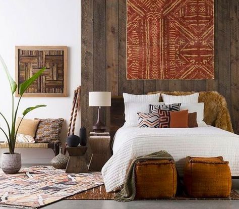 Nov 19, 2019 - Be inspired by these 10 African style ideas for your bedroom to decorate your bedroom with an African boho chic twist Dekorasi Maroko, African Home Design, Moroccan Decor Bedroom, African Bedroom, African Inspired Home, African Interiors, African Interior Design, Bedroom Decor Gray Walls, African Inspired Decor