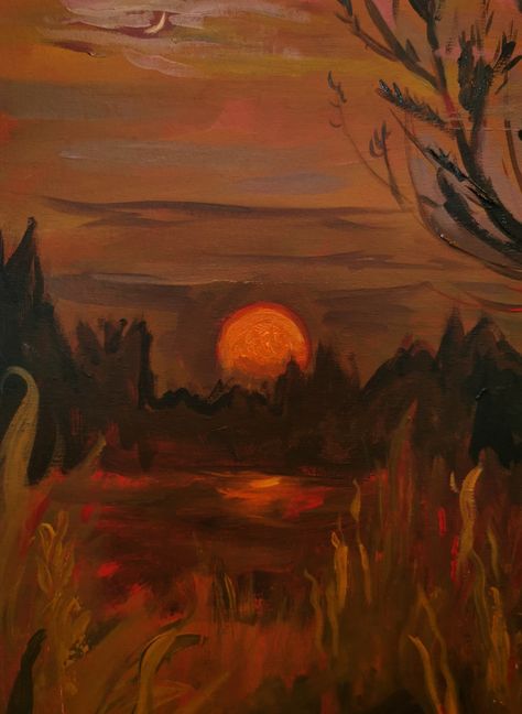 Swamp Wallpaper, Sunset Lake, Evening Sun, Red Painting, Red Sunset, Cloud Painting, Acrylic Painting, Paintings, Lake