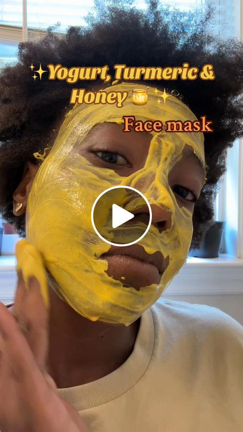 Lemon8 · ✨Yogurt, Turmeric & Honey Face Mask DIY✨ · @Terri 💛🌻✌🏾 Diy Honey Face Mask, Yogurt Mask, Turmeric And Honey, Honey Face Mask, Turmeric Face Mask, Honey Face, Mask Diy, Diy Mask, Diy Face Mask